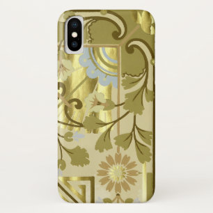 Viktorianisches florales goldenes Vintage-Wandtape Case-Mate iPhone Hülle