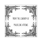 Viktorianisches Frame-Buchzeichen aus der Biblioth Gummistempel (Prägung)