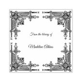 Viktorianisches Frame-Buchzeichen aus der Biblioth Gummistempel (Prägung)
