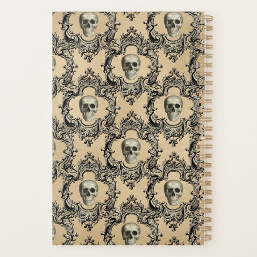 Viktorianisches Framework Skulls Goth Skeleton Got Planer (Rückseite)