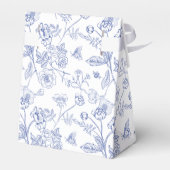 Viktorianisches französisches Brautparty in Blau u Geschenkschachtel (Rückseite)