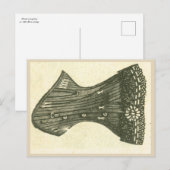 Viktorianisches französisches Korsett aus dem Pari Postkarte (Vorne/Hinten)
