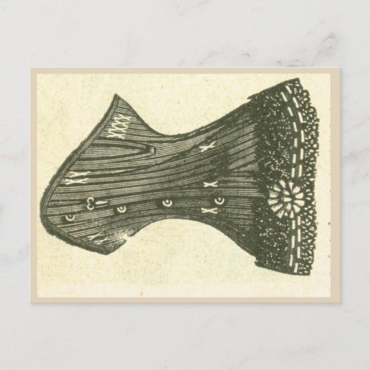 Viktorianisches französisches Korsett aus dem Pari Postkarte (Vorderseite)