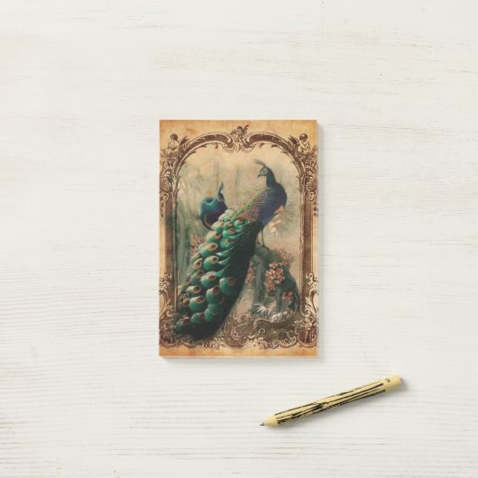 viktorianisches französisches Land, moderner Vinta Post-it Klebezettel (Auf Schreibtisch)