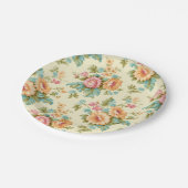 Viktorianisches französisches Land - Vintage Blume Pappteller (Schrägansicht)