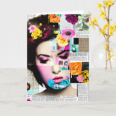 Viktorianisches Frauenpapier | Denken Sie an Sie Karte (Gelbe Blume)