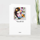 Viktorianisches Frauenpapier | Happy Birthday Karte (Rückseite)