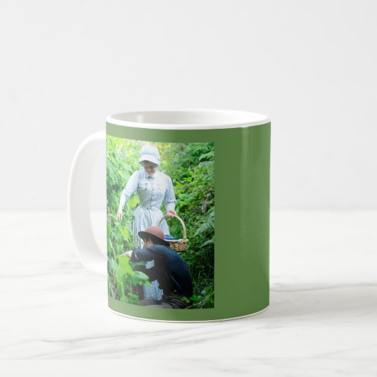 Viktorianisches Fröhlichkeitszitat Kaffeetasse (Vorderseite Links)