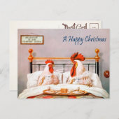 Viktorianisches Frühstück im Bett Weihnachten Post Postkarte (Vorne/Hinten)