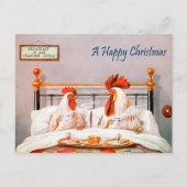 Viktorianisches Frühstück im Bett Weihnachten Post Postkarte (Vorderseite)