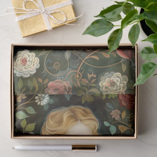 VIKTORIANISCHES GARTENMÄDCHEN-DECOUPAGE-TISSUPAPIE SEIDENPAPIER (Geschenk)