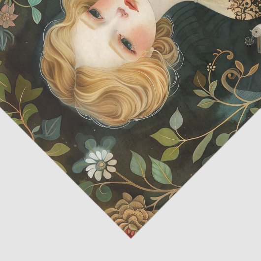 VIKTORIANISCHES GARTENMÄDCHEN-DECOUPAGE-TISSUPAPIE SEIDENPAPIER (Ausschnitt)