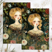 VIKTORIANISCHES GARTENMÄDCHEN-DECOUPAGE-TISSUPAPIE SEIDENPAPIER