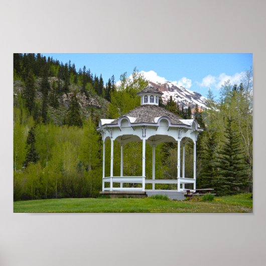 Viktorianisches Gazebo, Silverton, Colorado Poster (Vorne)