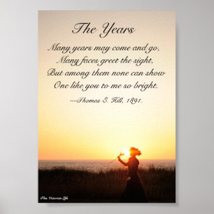 Viktorianisches Gedicht "die Jahre " Poster