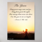 Viktorianisches Gedicht "The Years" Poster (Vorne)