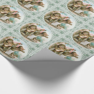 Viktorianisches Geschenkpapier - Musikalische Affe