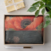 Viktorianisches Girl Black Cat Rote Pfeffer Abstra Seidenpapier (Geschenk)