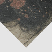 Viktorianisches Girl Black Cat Rote Pfeffer Abstra Seidenpapier (Ausschnitt)