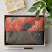 Viktorianisches Girl Black Cat Rote Pfeffer Abstra Seidenpapier (Geschenk)