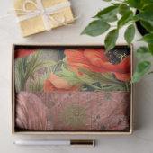 Viktorianisches Girl Black Cat Rote Pfeffer Abstra Seidenpapier (Geschenk)