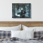 Viktorianisches Girl Ghost, das in Hallway läuft Leinwanddruck (Insitu (Schlafzimmer))