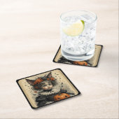 Viktorianisches Girl Halloween-Thema Rechteckiger Pappuntersetzer (Vor Ort)