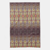 Viktorianisches Gold und lila Muster Geschirrtuch (Vertikal)