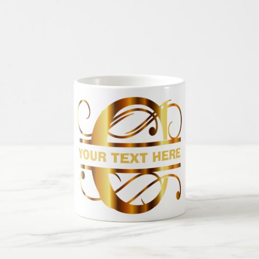 Viktorianisches Gold Verziert, Letter c Monogramm Kaffeetasse (Mittel)