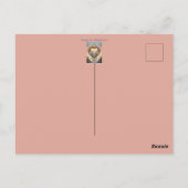 Viktorianisches, goldenes Herz mit Blume und Spric Postkarte (Rückseite)