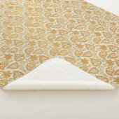 Viktorianisches goldenes Leaf-Muster Sherpadecke (3/4)