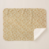 Viktorianisches goldenes Leaf-Muster Sherpadecke (Vorderseite (Horizontal))