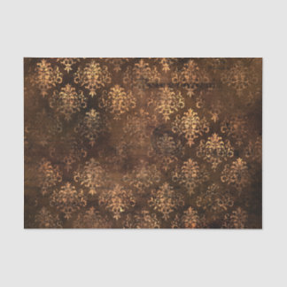 Viktorianisches Gothic Brown Damask Tissue Paper Seidenpapier