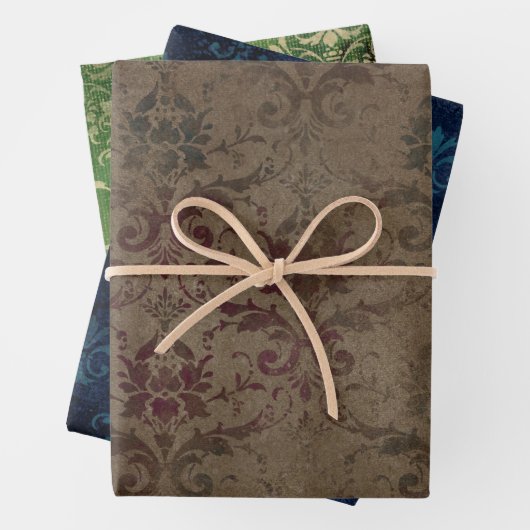 Viktorianisches Gothic Grunge Wrapping Paper, Dunk Geschenkpapier Set (Beispiel)