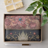 Viktorianisches Gothic-Mädchen & Schwarzer Rabe Fl Seidenpapier (Geschenk)