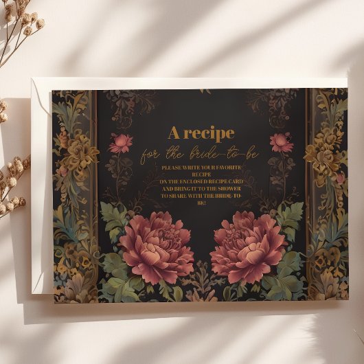 Viktorianisches gotisches Brautparty Begleitkarte