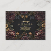 Viktorianisches Gotisches Brautparty mit Blumenrah Begleitkarte (Vorderseite)