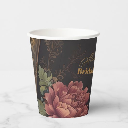 Viktorianisches gotisches Brautparty Pappbecher (Vorderseite)