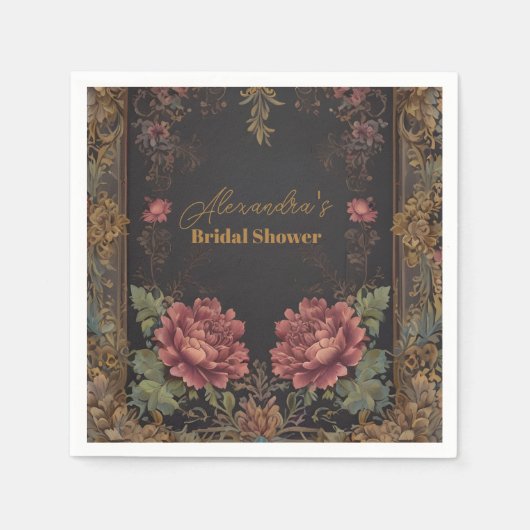 Viktorianisches gotisches Brautparty Serviette (Vorderseite)