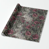 Viktorianisches Gotisches Gartenmuster Geschenkpapier (Ungerollt)
