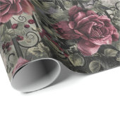 Viktorianisches Gotisches Gartenmuster Geschenkpapier (Rolleneckpunkt)