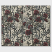 Viktorianisches Gotisches Gartenmuster Geschenkpapier (Flach)