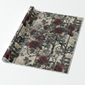 Viktorianisches Gotisches Gartenmuster Geschenkpapier (Ungerollt)