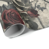 Viktorianisches Gotisches Gartenmuster Geschenkpapier (Rolleneckpunkt)