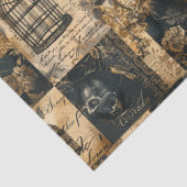 Viktorianisches gotisches Halloween-Patchwork Seidenpapier (Ausschnitt)