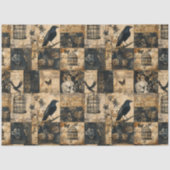 Viktorianisches gotisches Halloween-Patchwork Seidenpapier (Vorderseite)