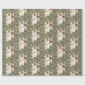 Viktorianisches Grünes Grünbuch über glänzende Ums Geschenkpapier (Flach)