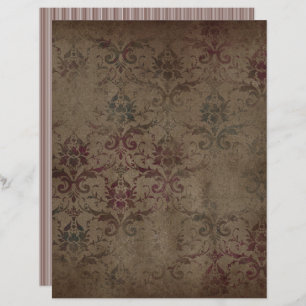 Viktorianisches grunge Gothic Brown Scrapbook Pape