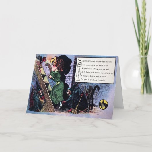 Viktorianisches Halloween Gedicht 1 Karte (Vorderseite)