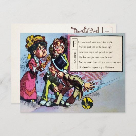 Viktorianisches Halloween Gedicht 2 Postkarte (Vorne/Hinten)